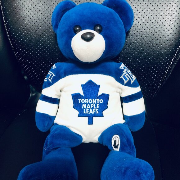 RARE 1990s Vintage Toronto Maple Leafs Team Beans Beanies Babies NHL 15" plush - Picture 1 of 4